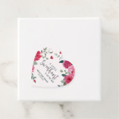 Een beetje lief valentijn harten baby shower bedankjes labels (In situ)