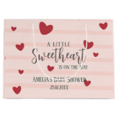 Een beetje lief valentijn harten baby shower groot cadeauzakje (Voorkant)