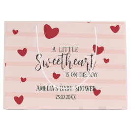 Een beetje lief valentijn harten baby shower groot cadeauzakje