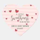 Een beetje lief valentijn harten baby shower hart sticker (Voorkant)