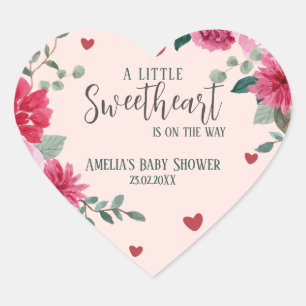 Een beetje lief valentijn harten baby shower hart sticker