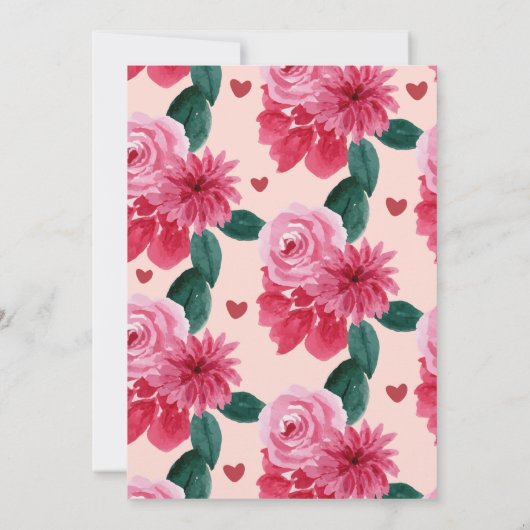 Een beetje lief valentijn harten baby shower kaart (Achterkant)