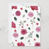 Een beetje lief valentijn harten baby shower kaart (Achterkant)