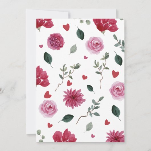 Een beetje lief valentijn harten baby shower kaart (Achterkant)