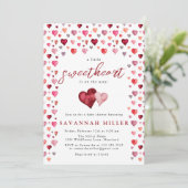 Een beetje lief Valentijn harten Baby shower Kaart (Staand voorkant)