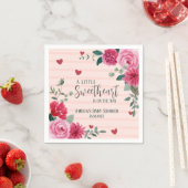 Een beetje lief valentijn harten baby shower servet (Insitu)