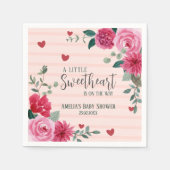 Een beetje lief valentijn harten baby shower servet (Voorkant)