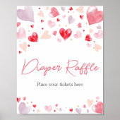 Een beetje lief Valentijn luier Raffle Poster (Voorkant)