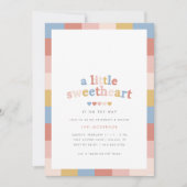 Een beetje lief Valentijns Baby shower Retro Kaart (Voorkant)