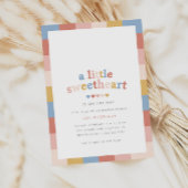 Een beetje lief Valentijns Baby shower Retro Kaart