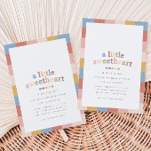 Een beetje lief Valentijns Baby shower Retro Kaart