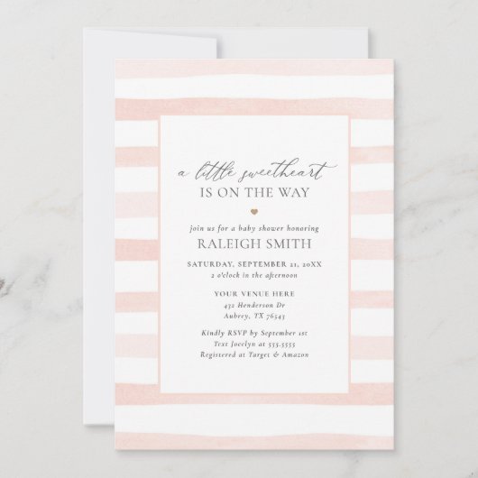 Een beetje lief Valentijns Baby shower voor meisje Kaart (Voorkant)