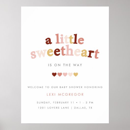 Een beetje lief Valentijns welkom Poster (Voorkant)