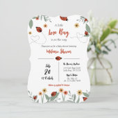 Een beetje liefde bug Baby shower uitnodiging (Staand voorkant)