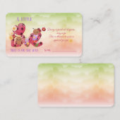 Een beetje liefde bug is op de weg Baby shower Informatiekaartje (Voorkant / Achterkant)
