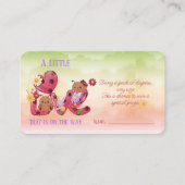 Een beetje liefde bug is op de weg Baby shower Informatiekaartje (Voorkant)