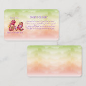 Een beetje liefde bug is op de weg Baby shower Informatiekaartje (Voorkant / Achterkant)