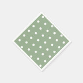 Een beetje liefde bug Sage Green Polka Dot Baby sh Servet (Hoek)