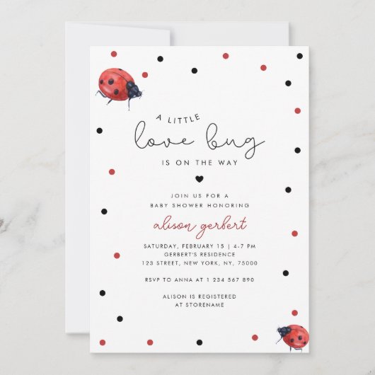 Een beetje liefde Bug Schattige Genderneutraal Bab Kaart (Voorkant)