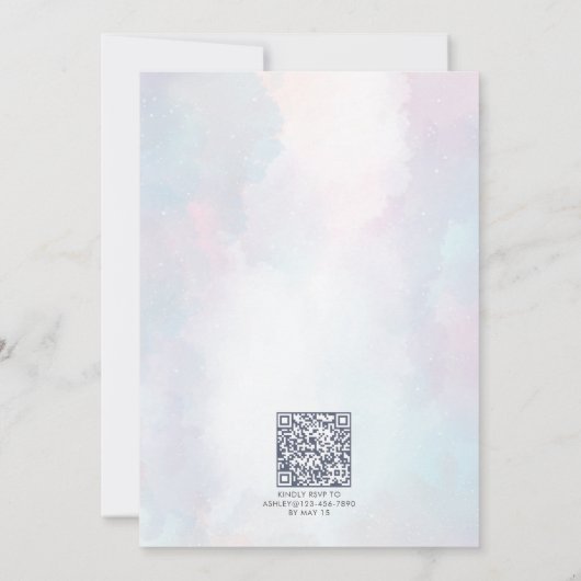 Een beetje Liefde Bug Waterverf Meisje 1e Verjaard Kaart (Achterkant)