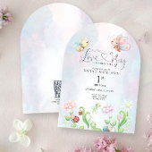 Een beetje Liefde Bug Waterverf Meisje 1e Verjaard Kaart