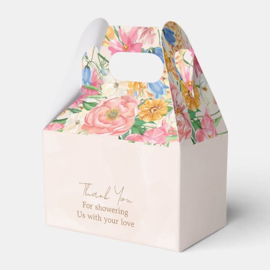 Een beetje liefde in een pot vlinder baby shower bedankdoosjes (Voorkant Zijde)