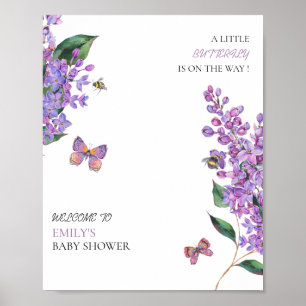 Een beetje liefde in een potje Vlinder Baby shower Poster