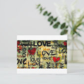 Een beetje liefdesgraffiti briefkaart (Staand voorkant)