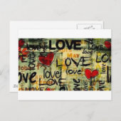 Een beetje liefdesgraffiti briefkaart (Voorkant / Achterkant)