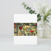 Een beetje liefdesgraffiti briefkaart (Staand voorkant)