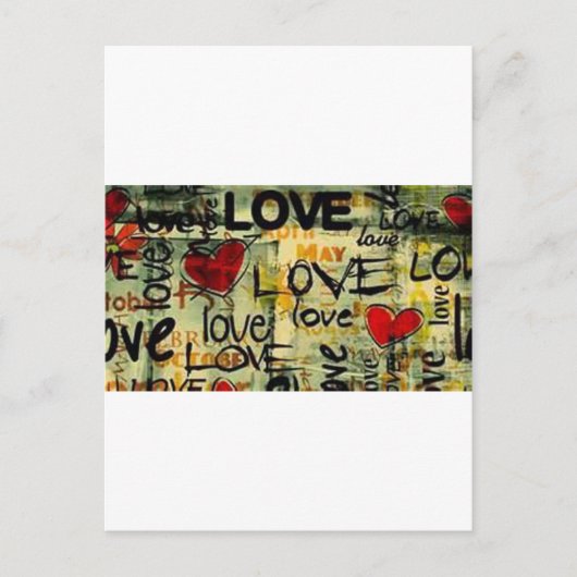Een beetje liefdesgraffiti briefkaart (Voorkant)