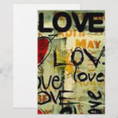 Een beetje liefdesgraffiti briefpapier (Voorkant / Achterkant)