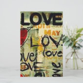 Een beetje liefdesgraffiti briefpapier (Staand voorkant)