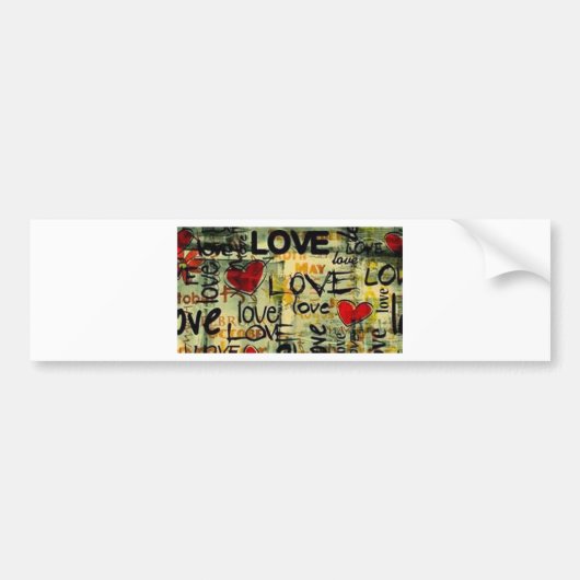 Een beetje liefdesgraffiti bumpersticker (Voorkant)