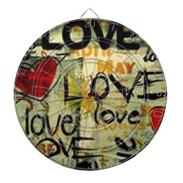 Een beetje liefdesgraffiti dartbord