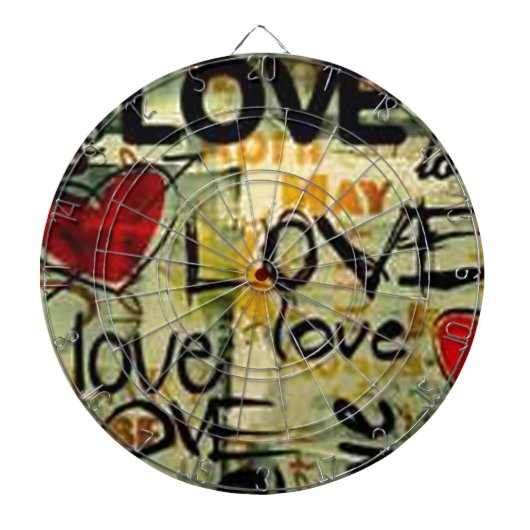 Een beetje liefdesgraffiti dartbord (Voorkant)