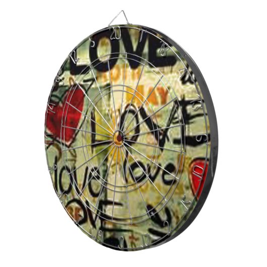 Een beetje liefdesgraffiti dartbord (Voorkant Rechts)