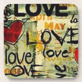 Een beetje liefdesgraffiti drankjes onderzetter