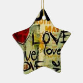 Een beetje liefdesgraffiti keramisch ornament (Rechts)