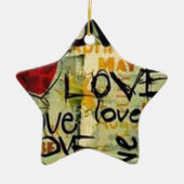 Een beetje liefdesgraffiti keramisch ornament (Voorkant)