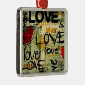Een beetje liefdesgraffiti metalen ornament (Rechts)