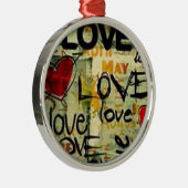 Een beetje liefdesgraffiti metalen ornament (Rechts)