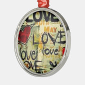 Een beetje liefdesgraffiti metalen ornament (Links)