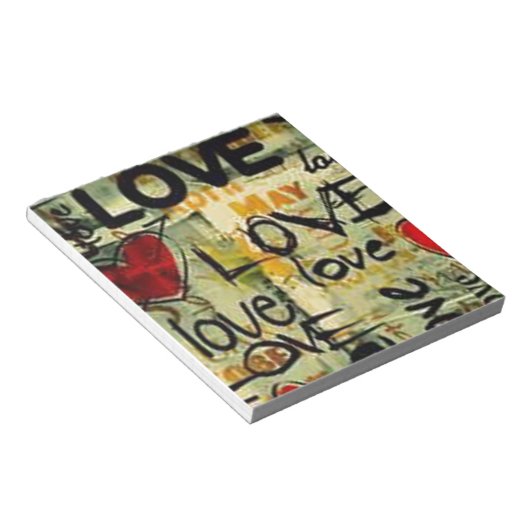 Een beetje liefdesgraffiti notitieblok (Schuin)