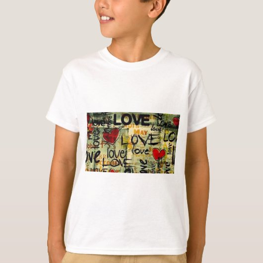 Een beetje liefdesgraffiti t-shirt (Voorkant)