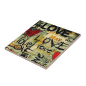 Een beetje liefdesgraffiti tegeltje (Zijkant)