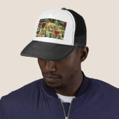 Een beetje liefdesgraffiti trucker pet (In situ)