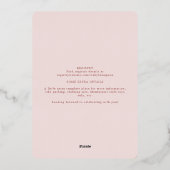 Een beetje liefje Elephant Girl Baby shower Gold Folie Uitnodiging (Achterkant)