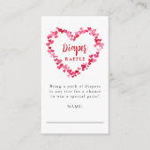 Een beetje lieverd Baby shower luier Raffle Informatiekaartje (Voorkant)