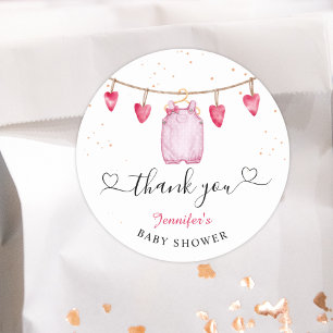 Een beetje lieverd   BABY SHOWER VAN VALENTIJNS Ronde Sticker